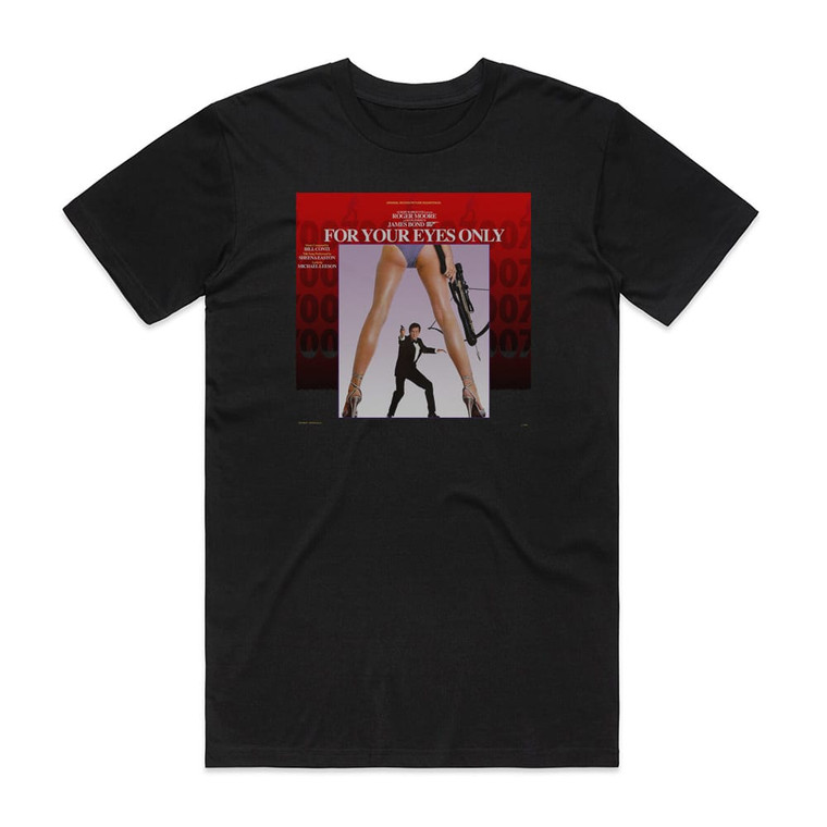 Bill Conti For Your Eyes Only Album Cover T-Shirt Black