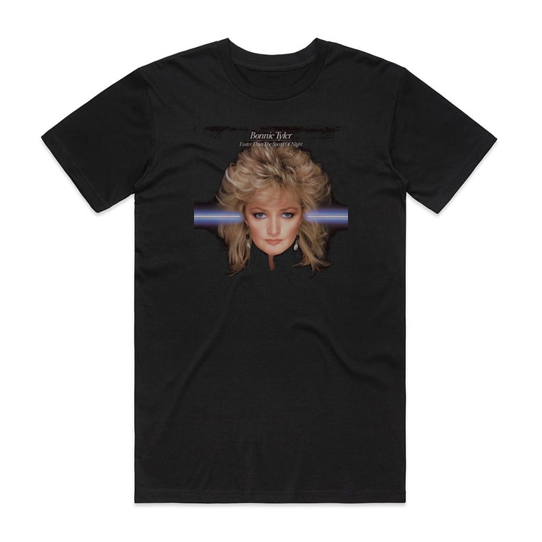 Bonnie Tyler Faster Than The Speed Of Night Album Cover T-Shirt Black