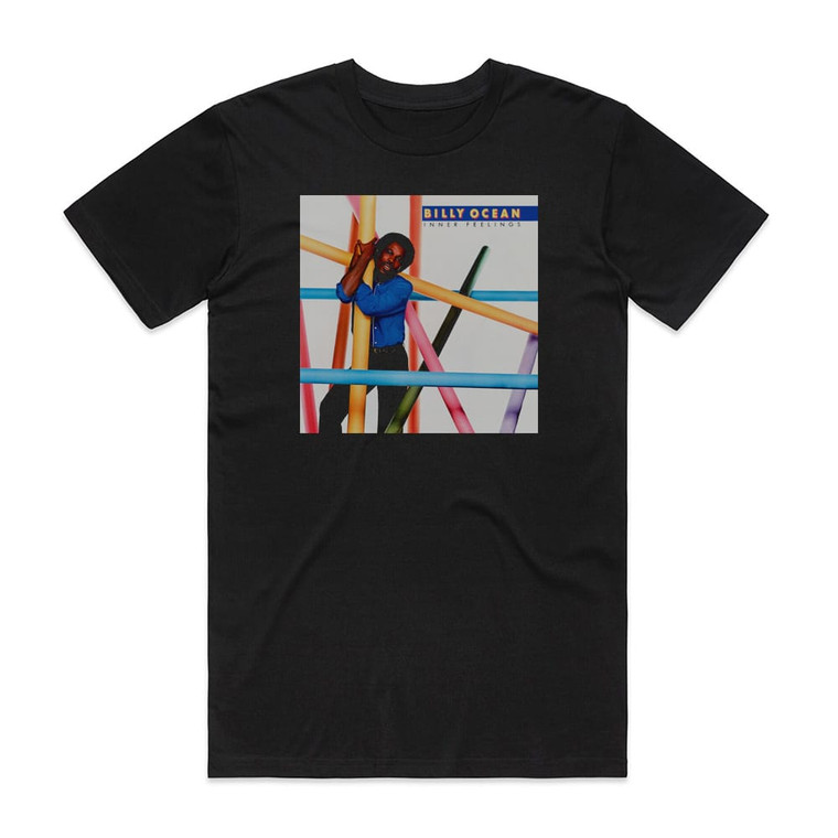Billy Ocean Inner Feelings Album Cover T-Shirt Black