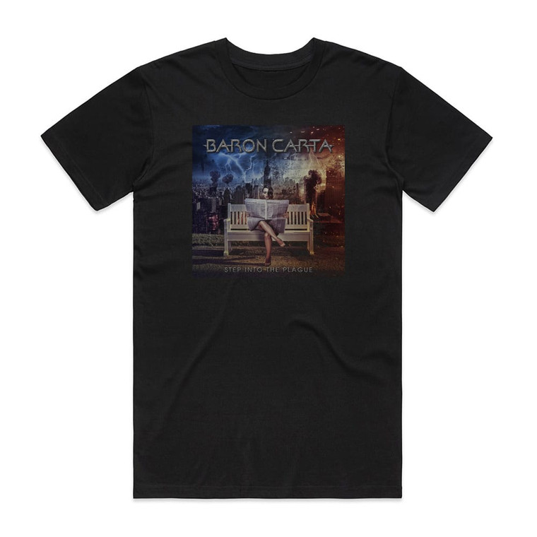 Baron Carta Step Into The Plague Album Cover T-Shirt Black