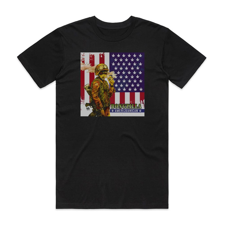 Bongzilla Amerijuanican Album Cover T-Shirt Black