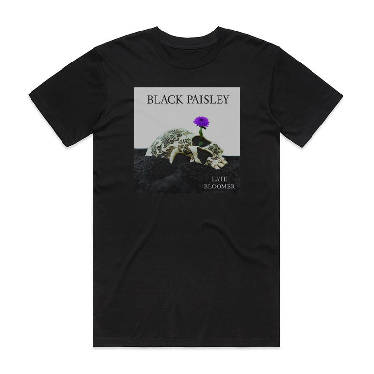 Black Paisley Late Bloomer Album Cover T-Shirt Black