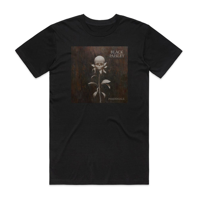 Black Paisley Perennials Album Cover T-Shirt Black