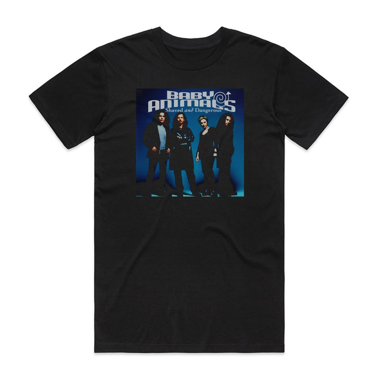 Baby Animals Shaved And Dangerous 1 Album Cover T-Shirt Black