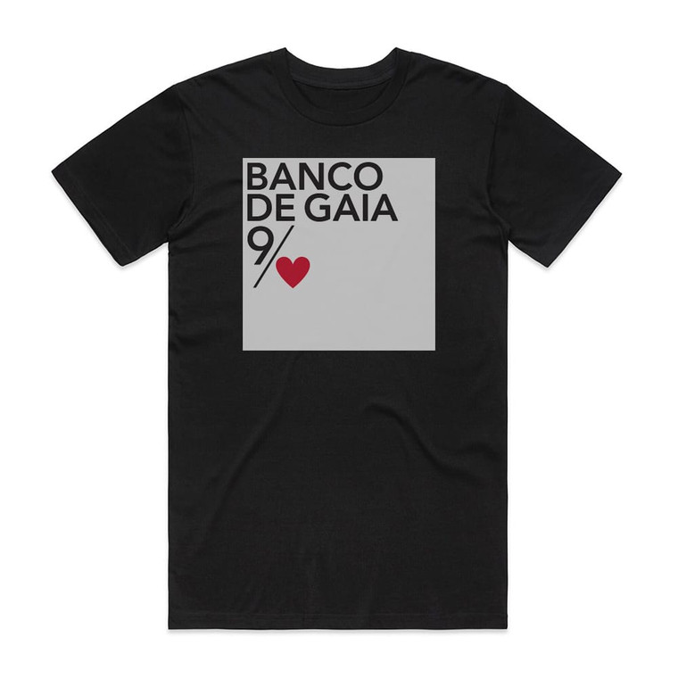 Banco de Gaia The 9Th Of Nine Hearts Album Cover T-Shirt Black
