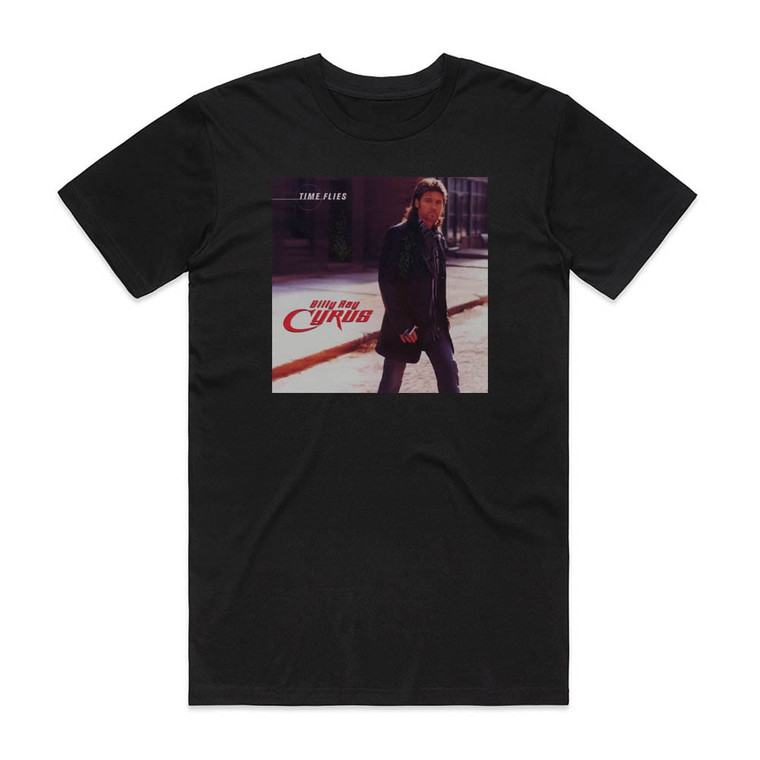 Billy Ray Cyrus Time Flies Album Cover T-Shirt Black