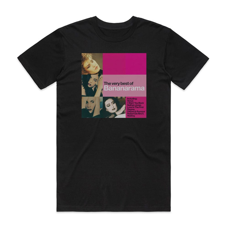 Bananarama The Very Best Of Bananarama Album Cover T-Shirt Black