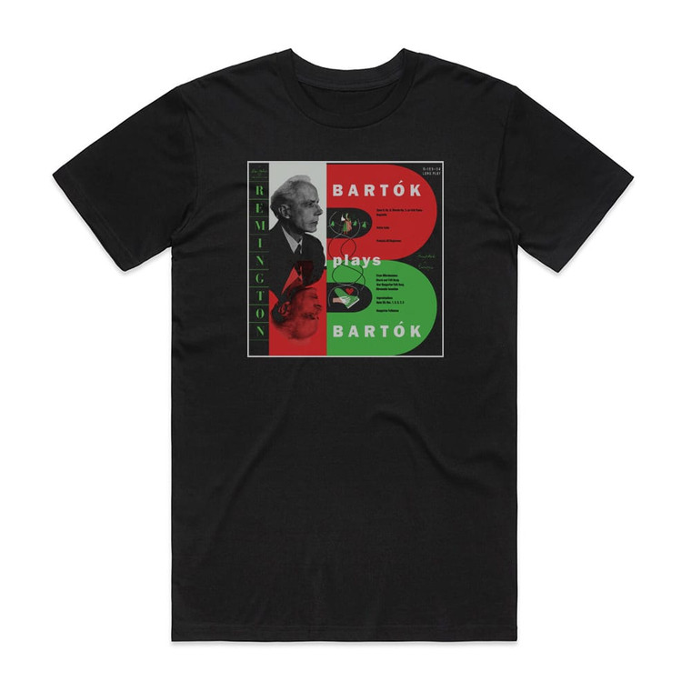 Bartok Bartk Plays Bartk Album Cover T-Shirt Black
