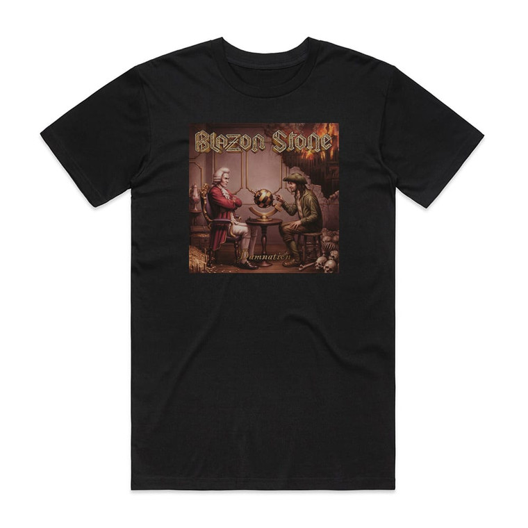Blazon Stone Damnation Album Cover T-Shirt Black