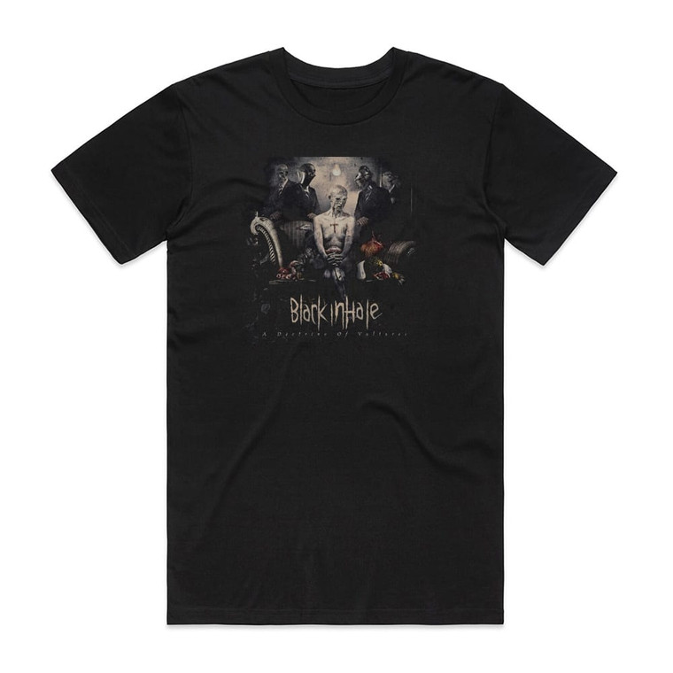 Black Inhale A Doctrine Of Vultures Album Cover T-Shirt Black