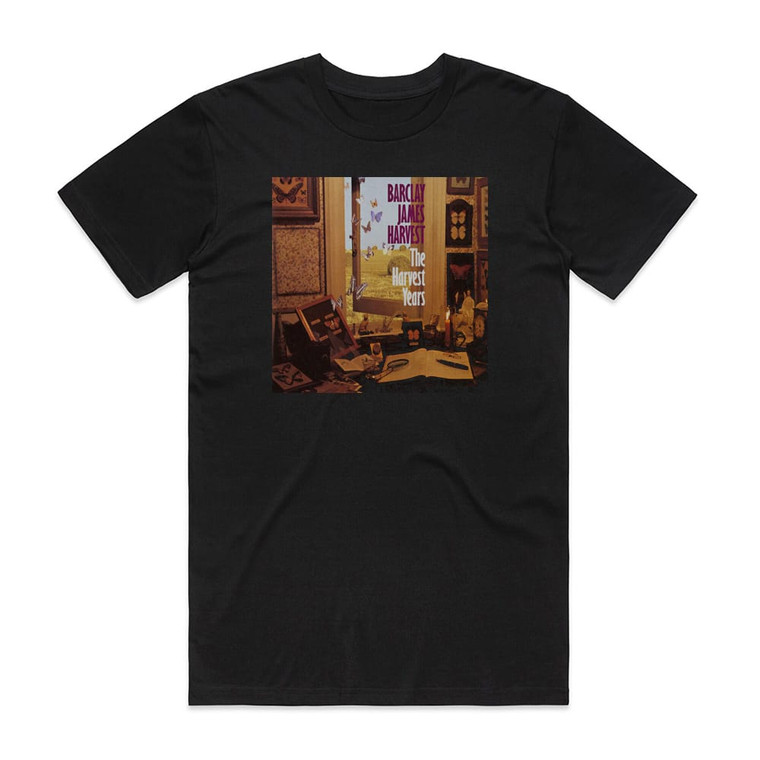 Barclay James Harvest The Harvest Years Album Cover T-Shirt Black