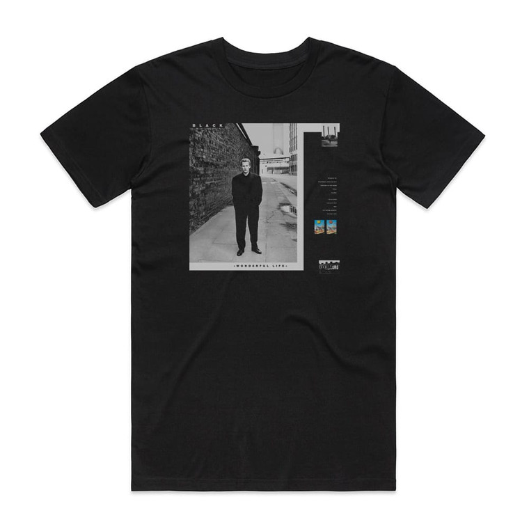 Black Wonderful Life Album Cover T-Shirt Black