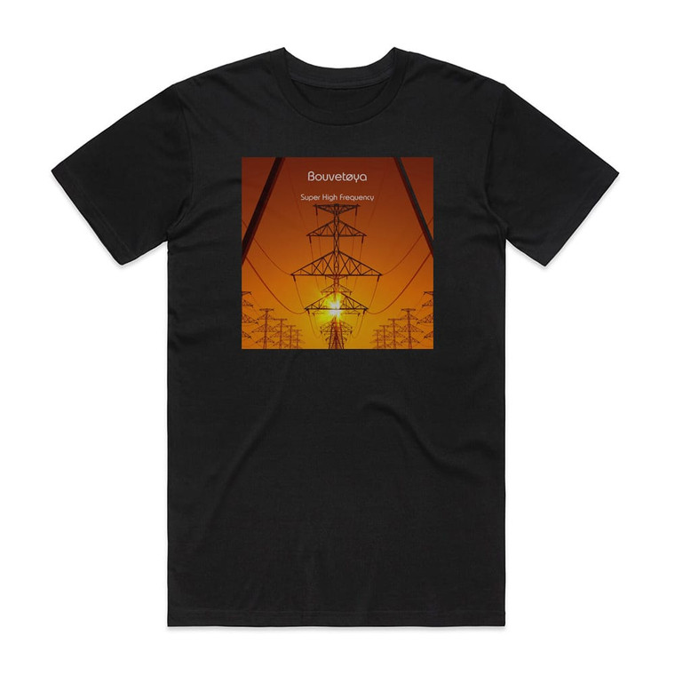 Bouvetoya Super High Frequency Album Cover T-Shirt Black