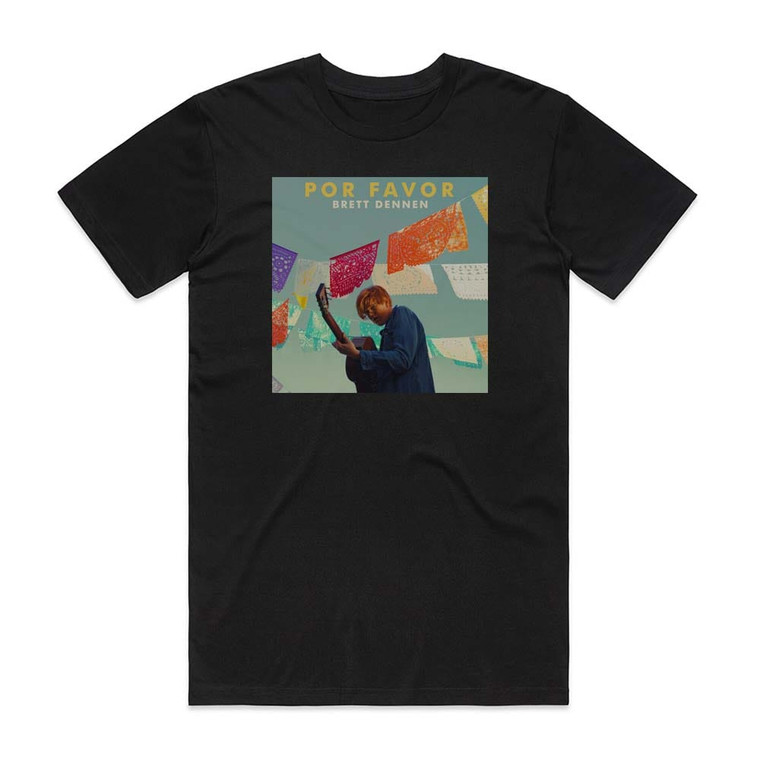 Brett Dennen Por Favor Album Cover T-Shirt Black