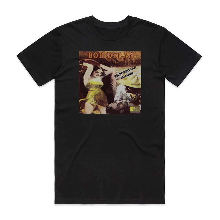 Bob Dylan Knocked Out Loaded 1 Album Cover T-Shirt Black