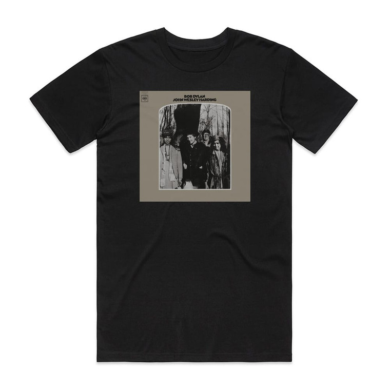 Bob Dylan John Wesley Harding Album Cover T-Shirt Black