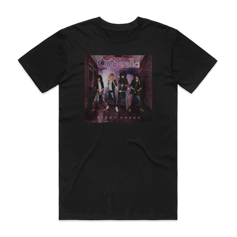 Cinderella Night Songs 1 Album Cover T-Shirt Black