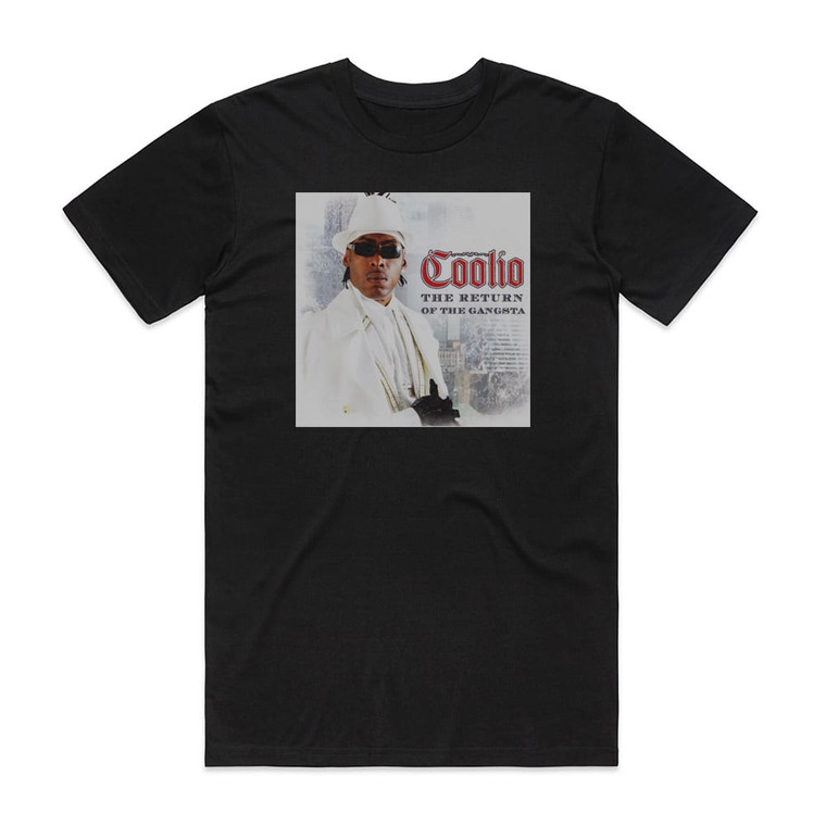 Coolio The Return Of The Gangsta Album Cover T-Shirt Black