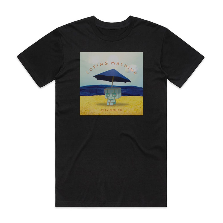 City Mouth Coping Machine Album Cover T-Shirt Black