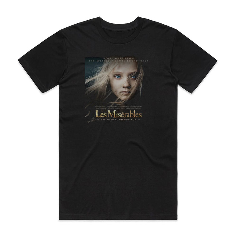 Claude-Michel Schonberg Les Misrables Highlights From The Motion Picture Soundtrack Album Cover T-Shirt Black