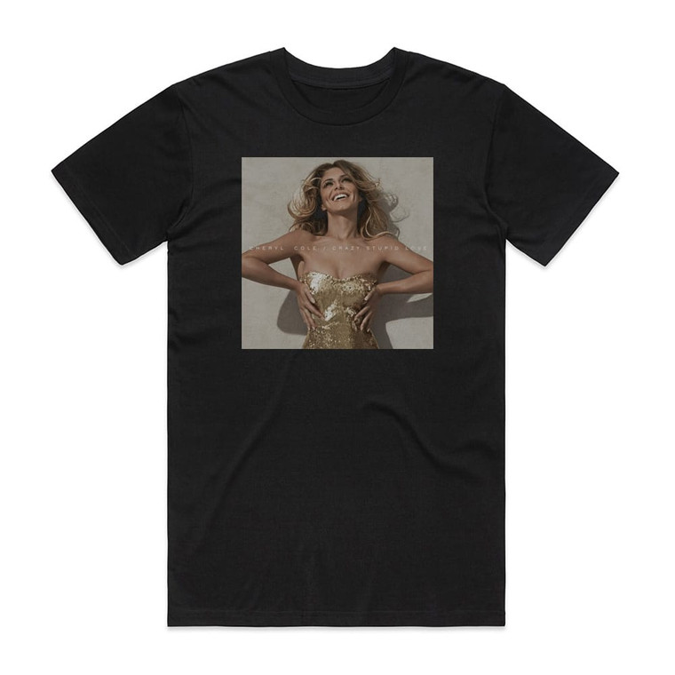 Cheryl Cole Crazy Stupid Love Album Cover T-Shirt Black