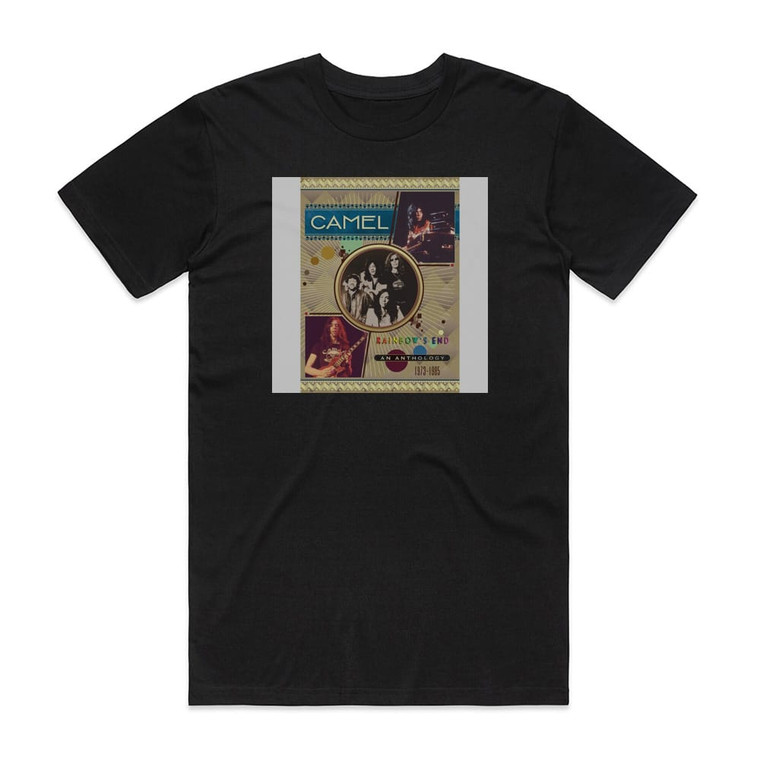 Camel Rainbows End An Anthology Album Cover T-Shirt Black