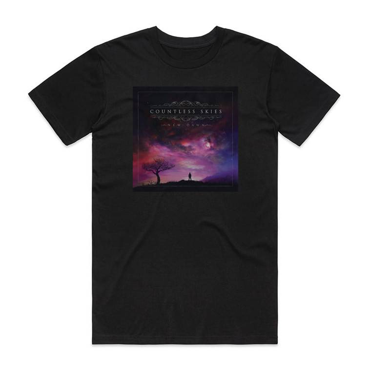 Countless Skies New Dawn Album Cover T-Shirt Black