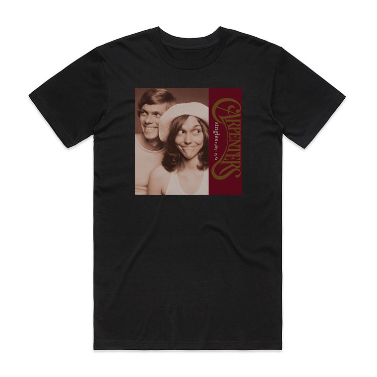Carpenters Singles 1969 1981 Album Cover T-Shirt Black