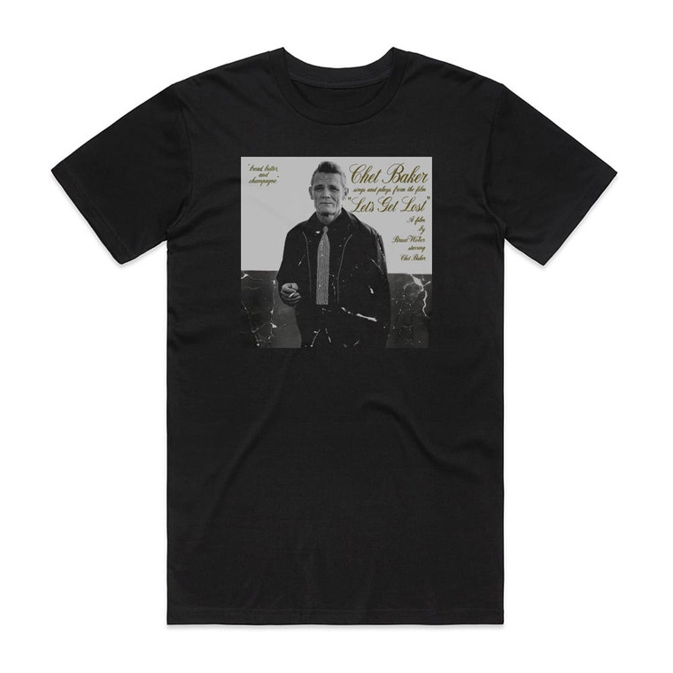 Chet Baker Lets Get Lost Album Cover T-Shirt Black