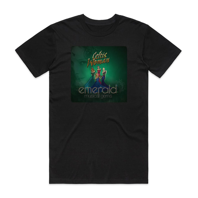Celtic Woman Emerald Musical Gems Album Cover T-Shirt Black