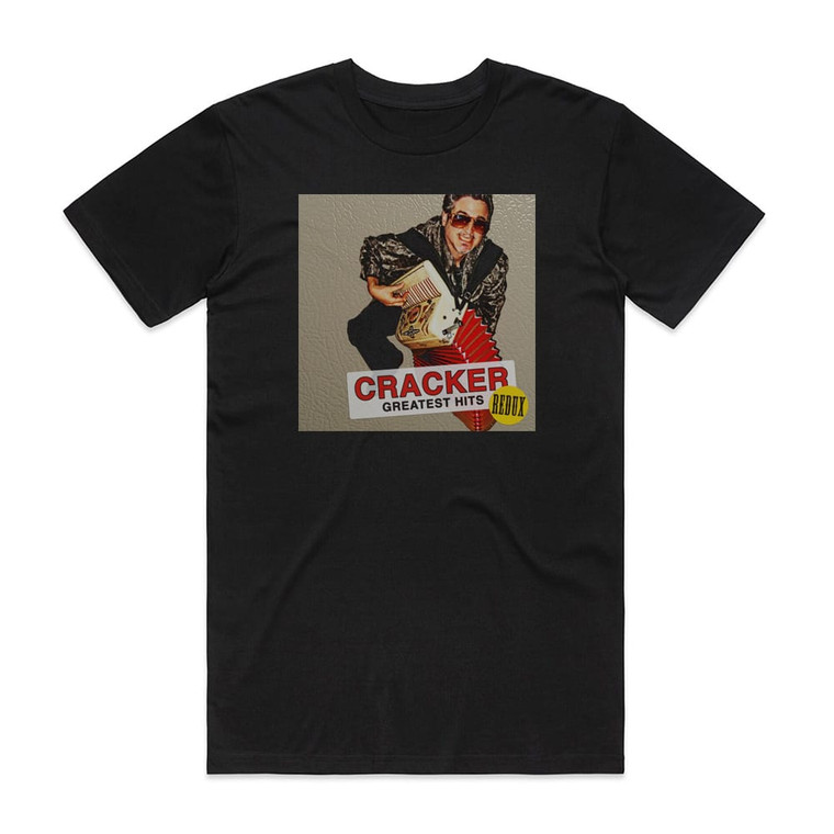 Cracker Greatest Hits Redux Album Cover T-Shirt Black
