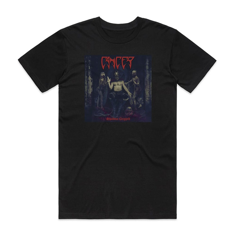 Cancer Shadow Gripped Album Cover T-Shirt Black