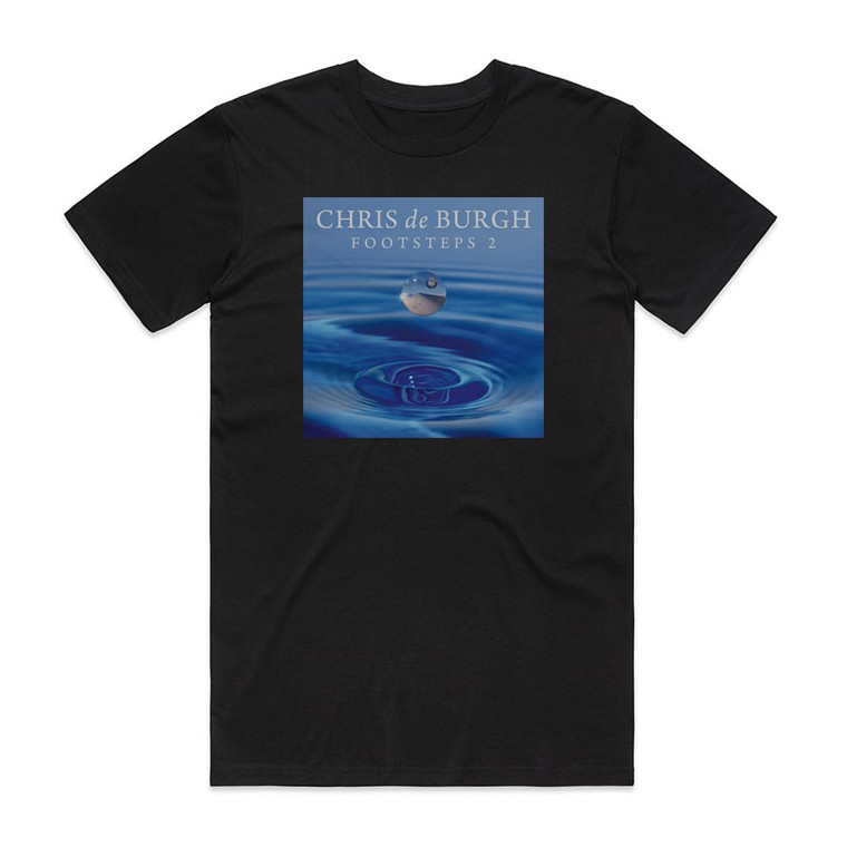 Chris de Burgh Footsteps 2 Album Cover T-Shirt Black