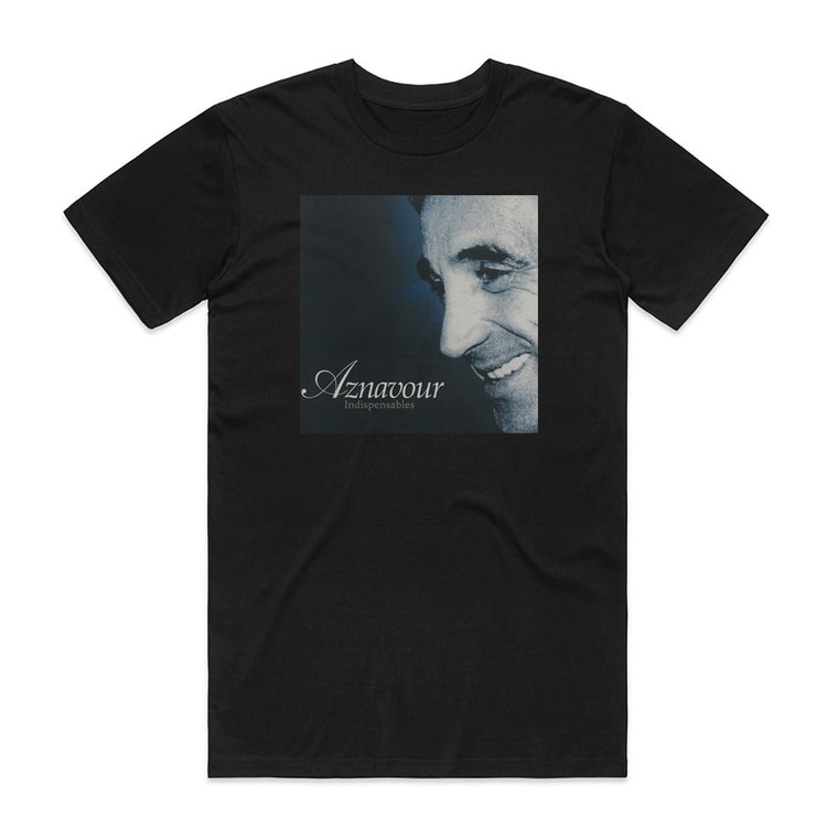 Charles Aznavour Indispensables Album Cover T-Shirt Black