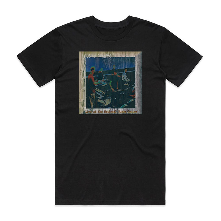Cosmic Smokers Live At The National Space Centre Album Cover T-Shirt Black