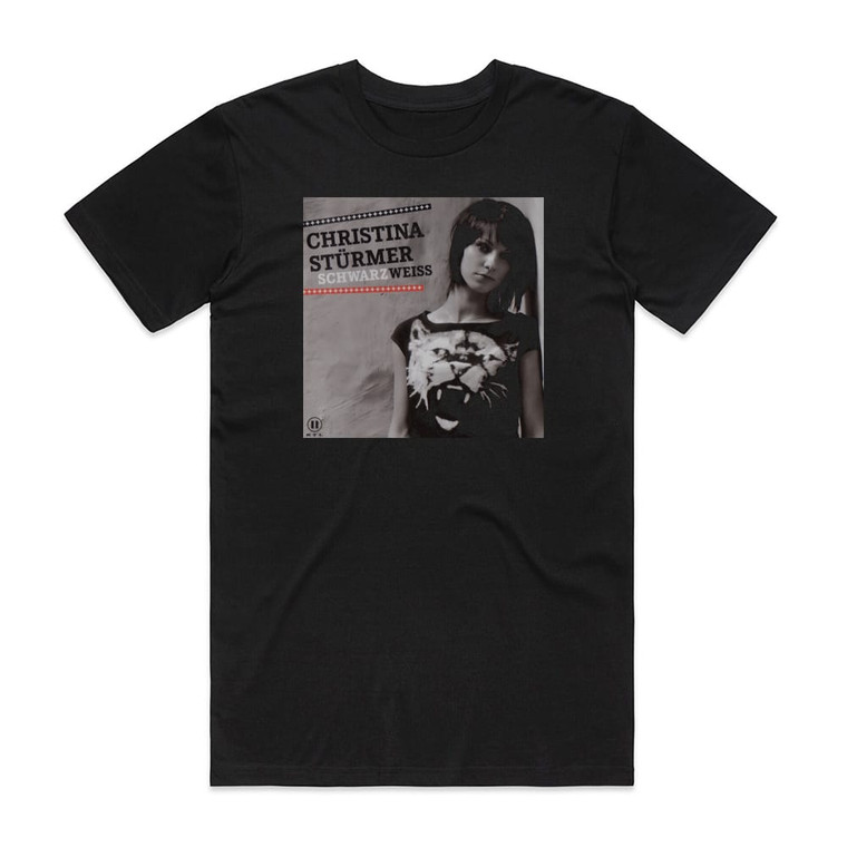 Christina Sturmer Schwarz Wei Album Cover T-Shirt Black