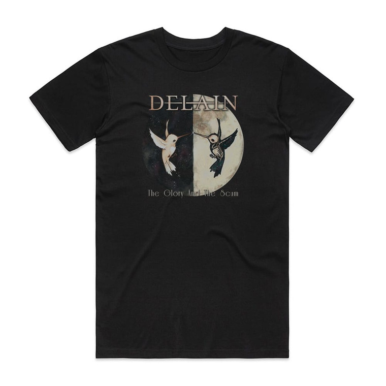 Delain The Glory And The Scum Album Cover T-Shirt Black Delain The Glory And The Scum Album Cover T-Shirt Black