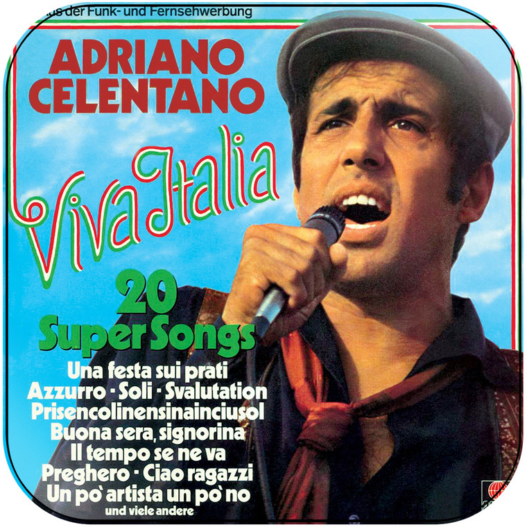 Adriano Celentano Viva Italia  20 Super Songs Album Cover Sticker Album Cover Sticker
