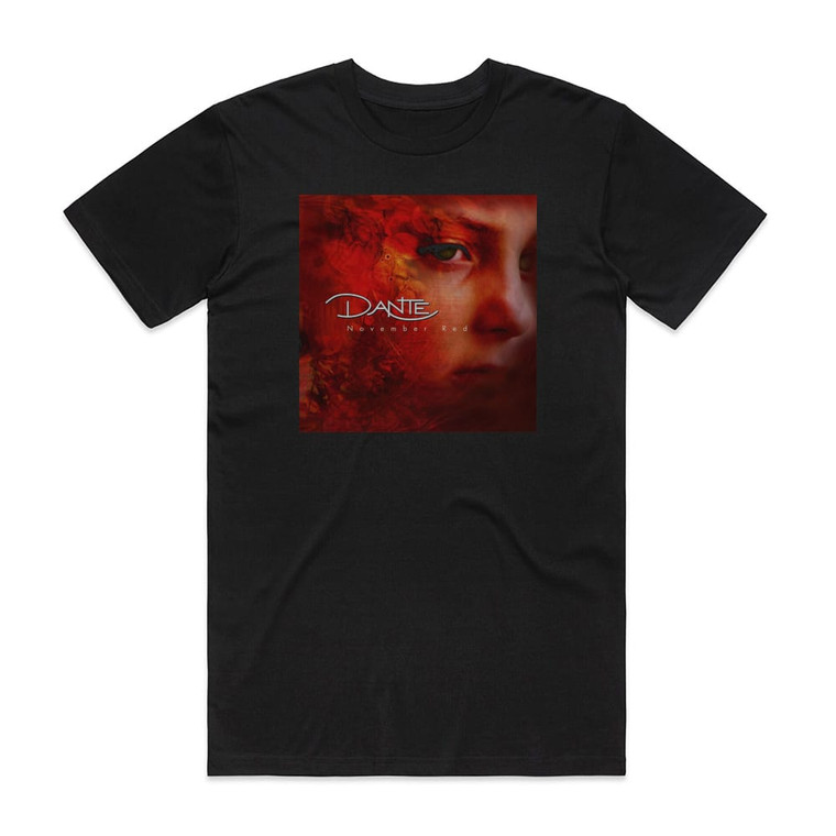 Dante November Red Album Cover T-Shirt Black