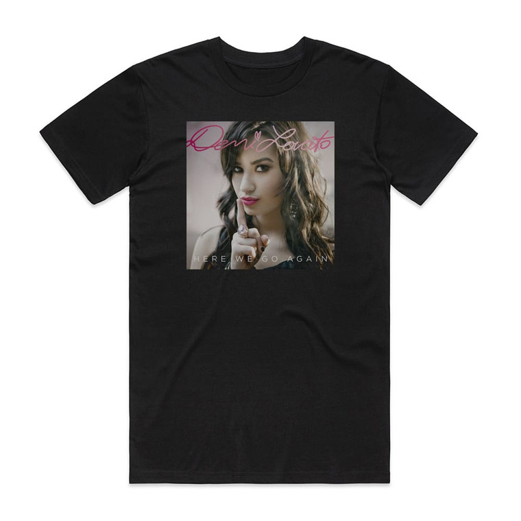 Demi Lovato Here We Go Again Album Cover T-Shirt Black