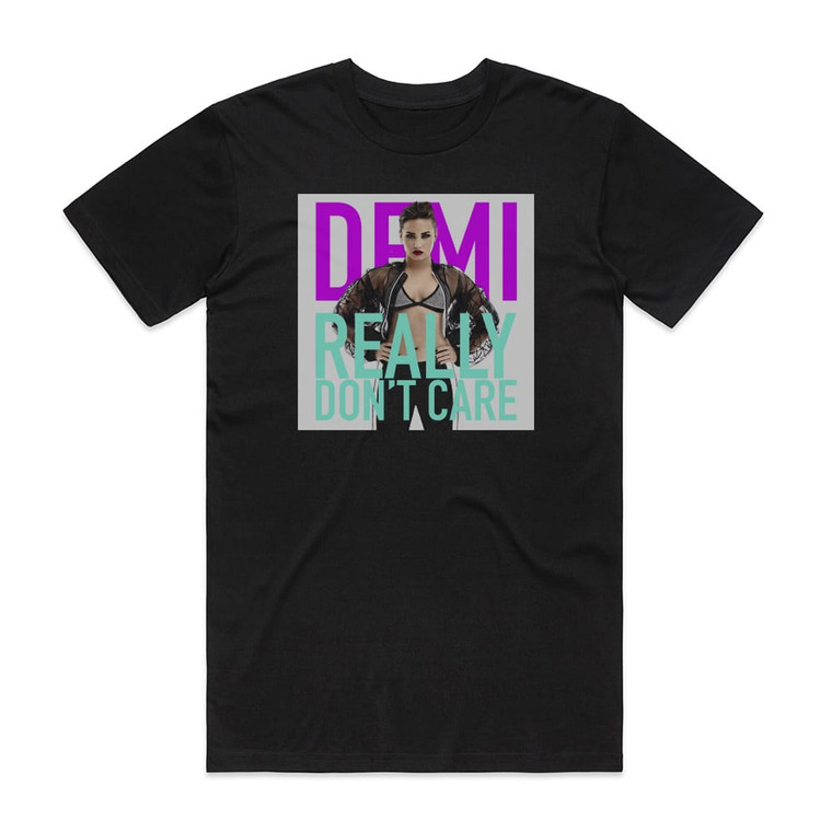 Demi Lovato Really Dont Care Album Cover T-Shirt Black