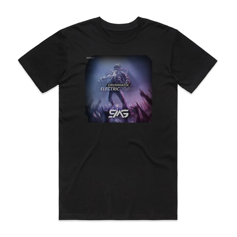 Drummatix Electric Dreams Album Cover T-Shirt Black