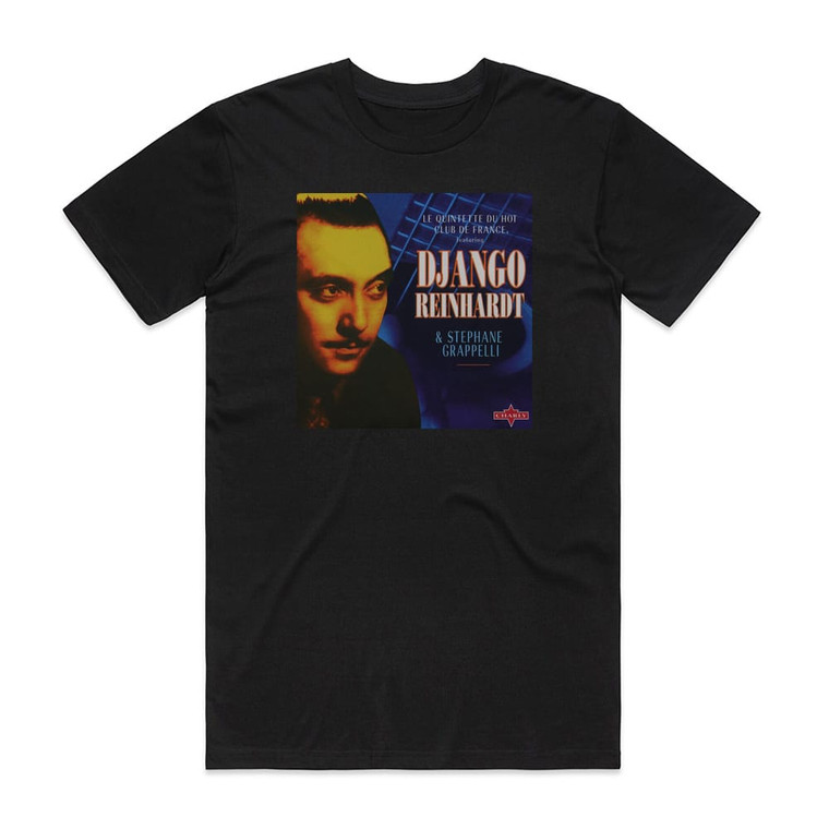 Django Reinhardt Le Quintette Du Hot Club De France Album Cover T-Shirt Black