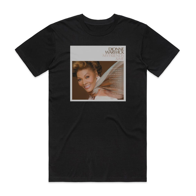 Dionne Warwick My Friends Me Album Cover T-Shirt Black