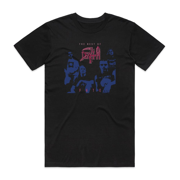 Death Fate The Best Of Death Album Cover T-Shirt Black