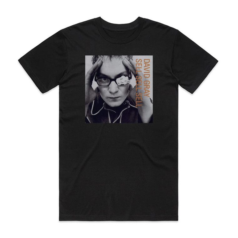 David Gray Sell Sell Sell Album Cover T-Shirt Black