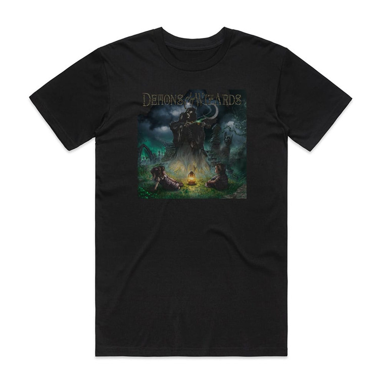 Demons and Wizards Demons Wizards 1 Album Cover T-Shirt Black