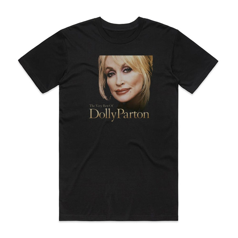 Dolly Parton The Very Best Of Dolly Parton Album Cover T-Shirt Black