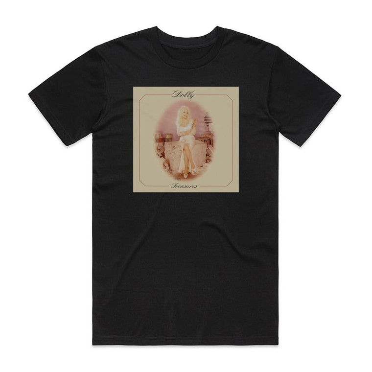 Dolly Parton Treasures Album Cover T-Shirt Black