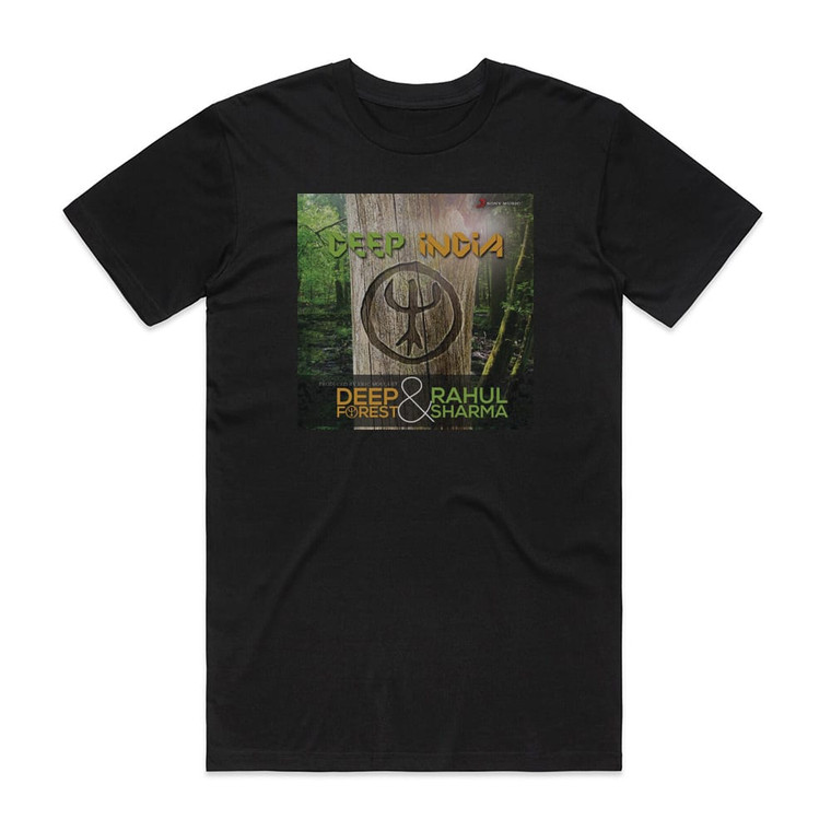 Deep Forest Deep India Album Cover T-Shirt Black